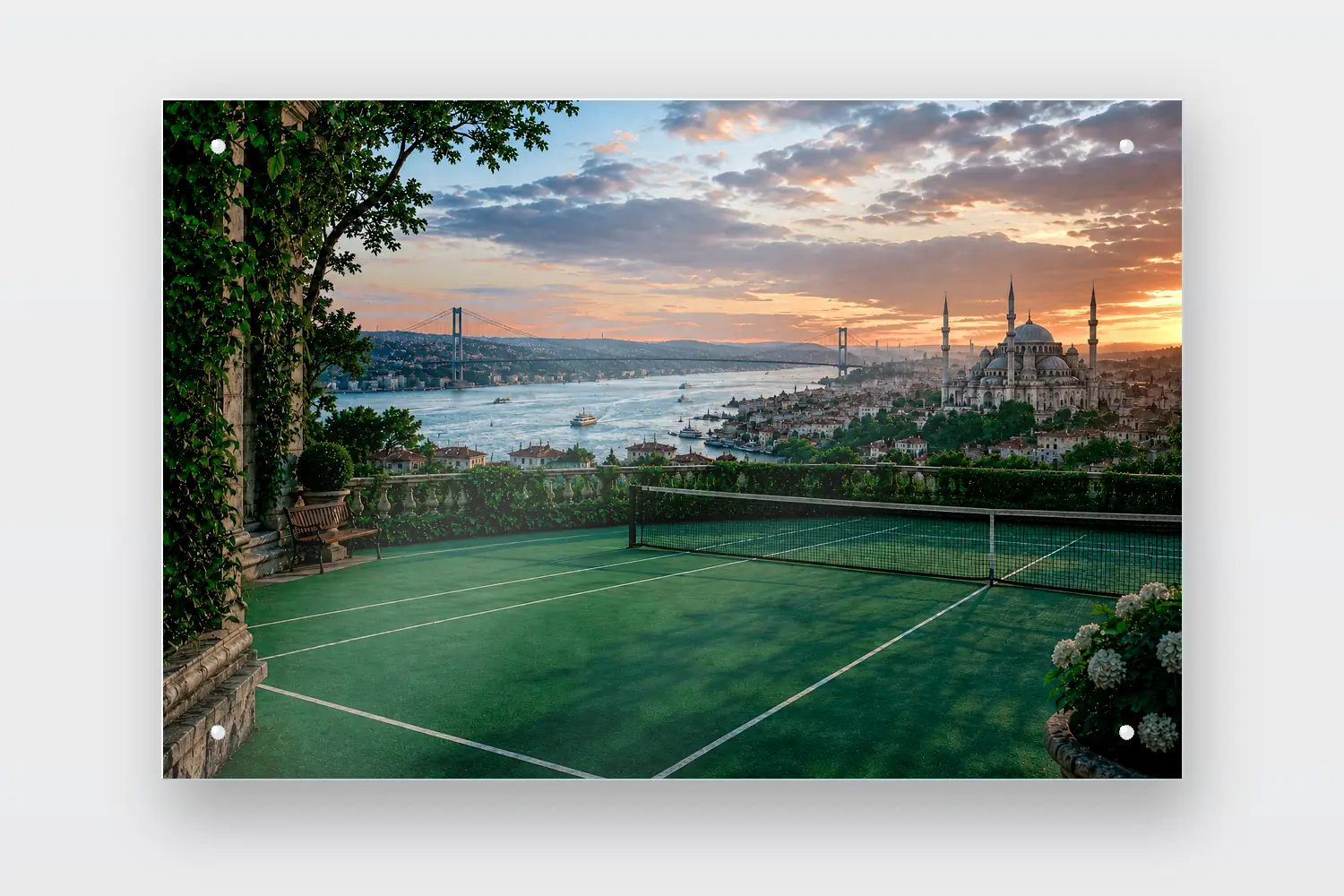 Pleksi tablo — Galata kulesi, panoramik