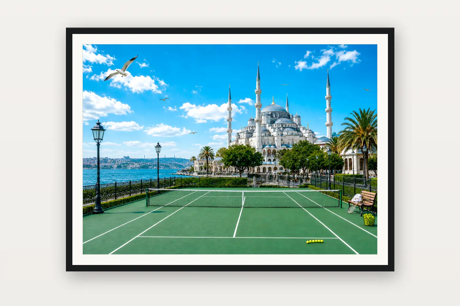 Tablo — Sultanahmet kortu, çerçeveli