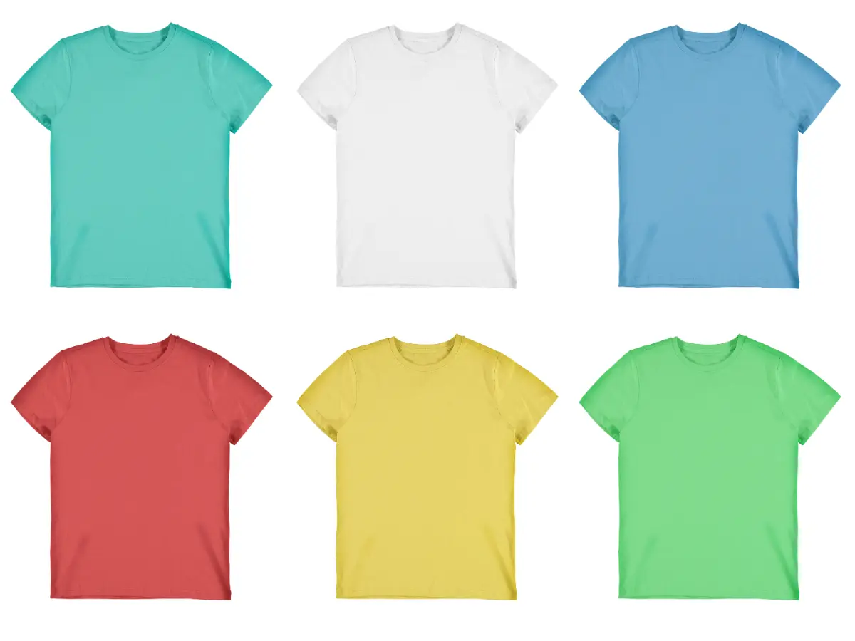 T-shirt ve tekstil baskı — Renkli tişörtler